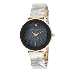 Anne Klein Women's Genuine Diamond Dial Mesh Bracelet Watch